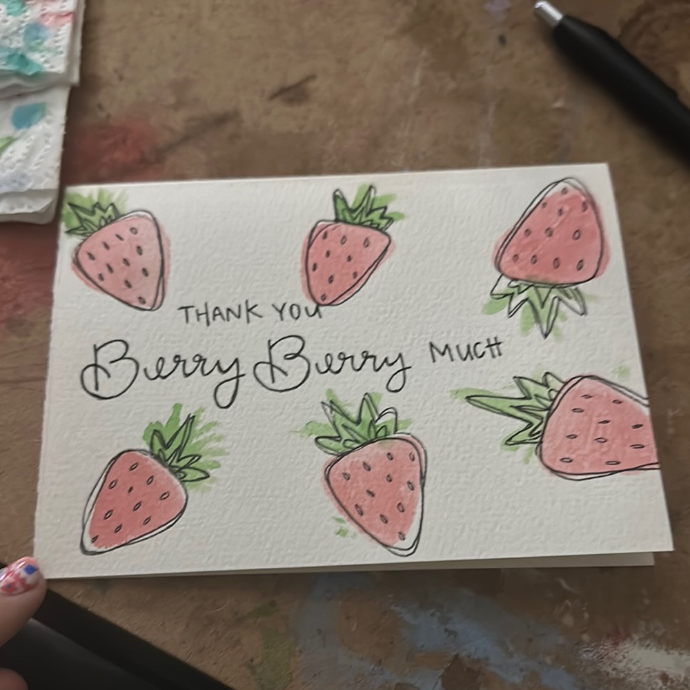 Berry Themed Thank You Card